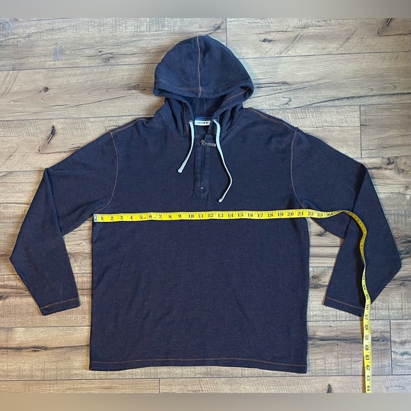 ROWM 1/4 Zip Hoodie Sweatshirt - Picture 3 of 4